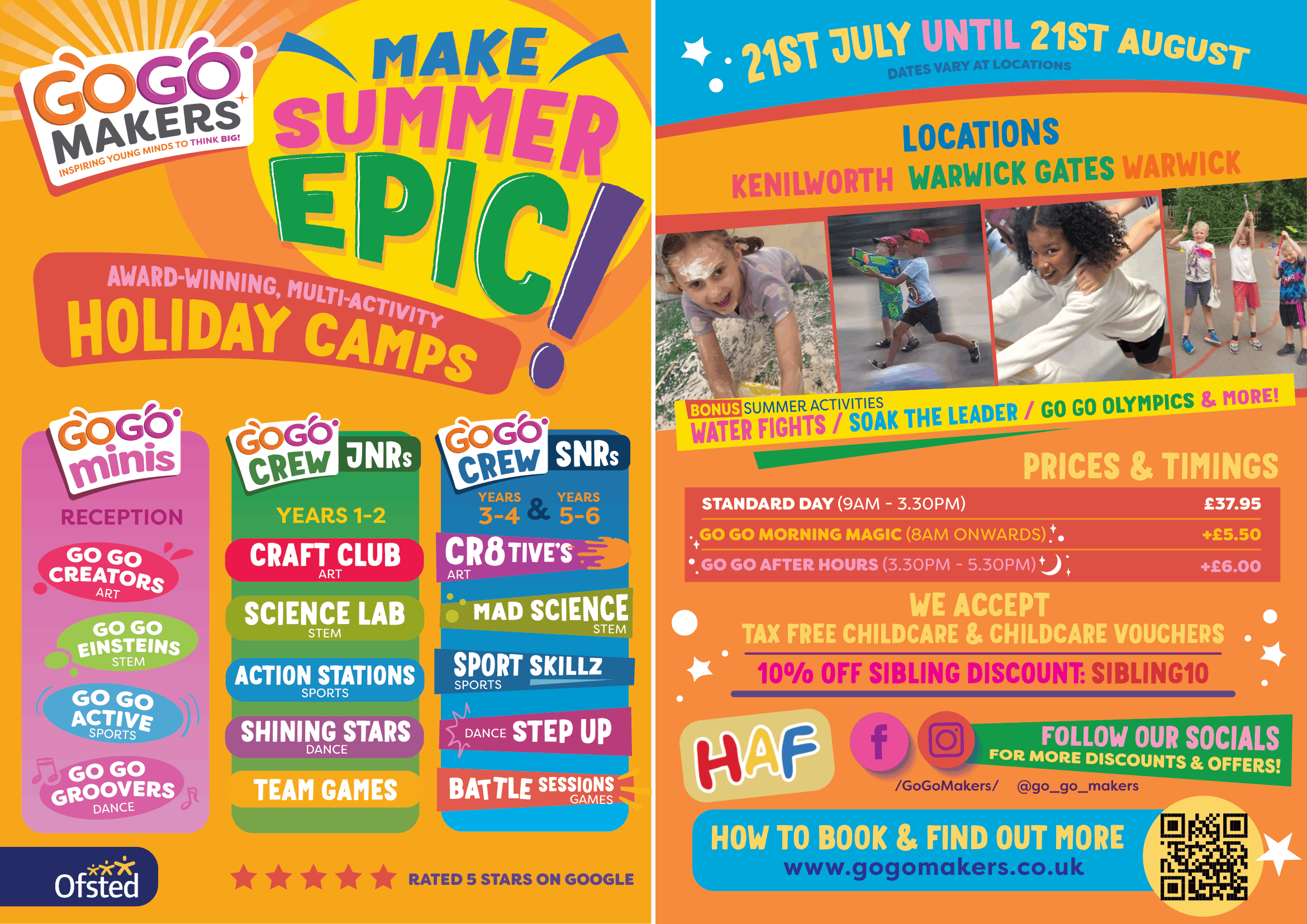 Poster advertising Go Go Makers Summer Camps.