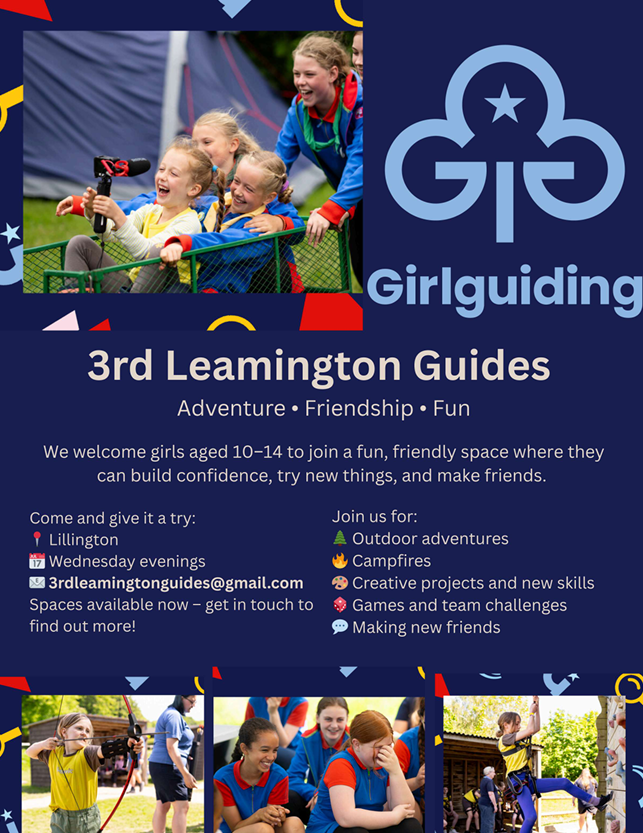 Poster promoting Leamington Girl Guides