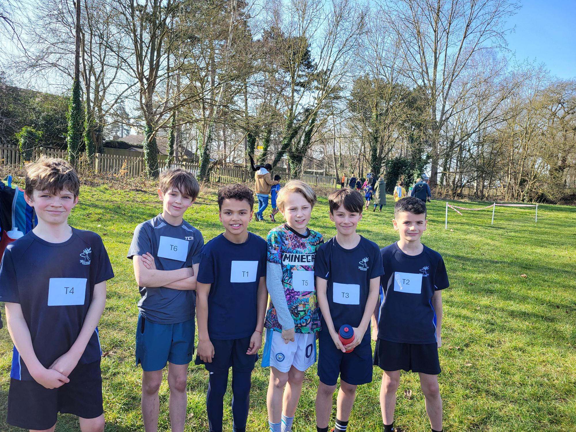 Picture showing our Year 5 boys' cross-country team.