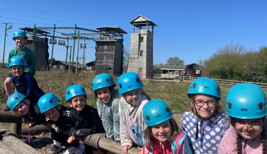 Photograph of some of the Y4 children on their residential visit.